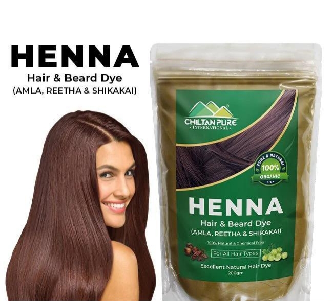 heena hair and beard dye ( amla,retha,sekakai)