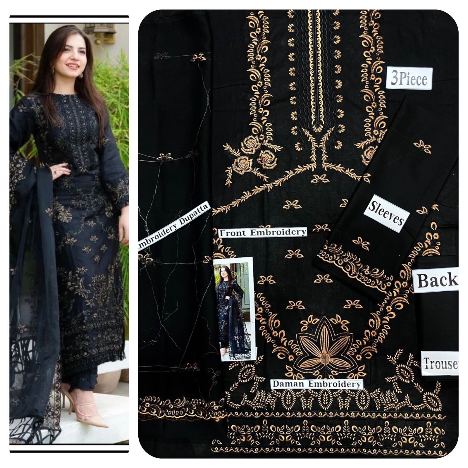 winter collection embroidery suit