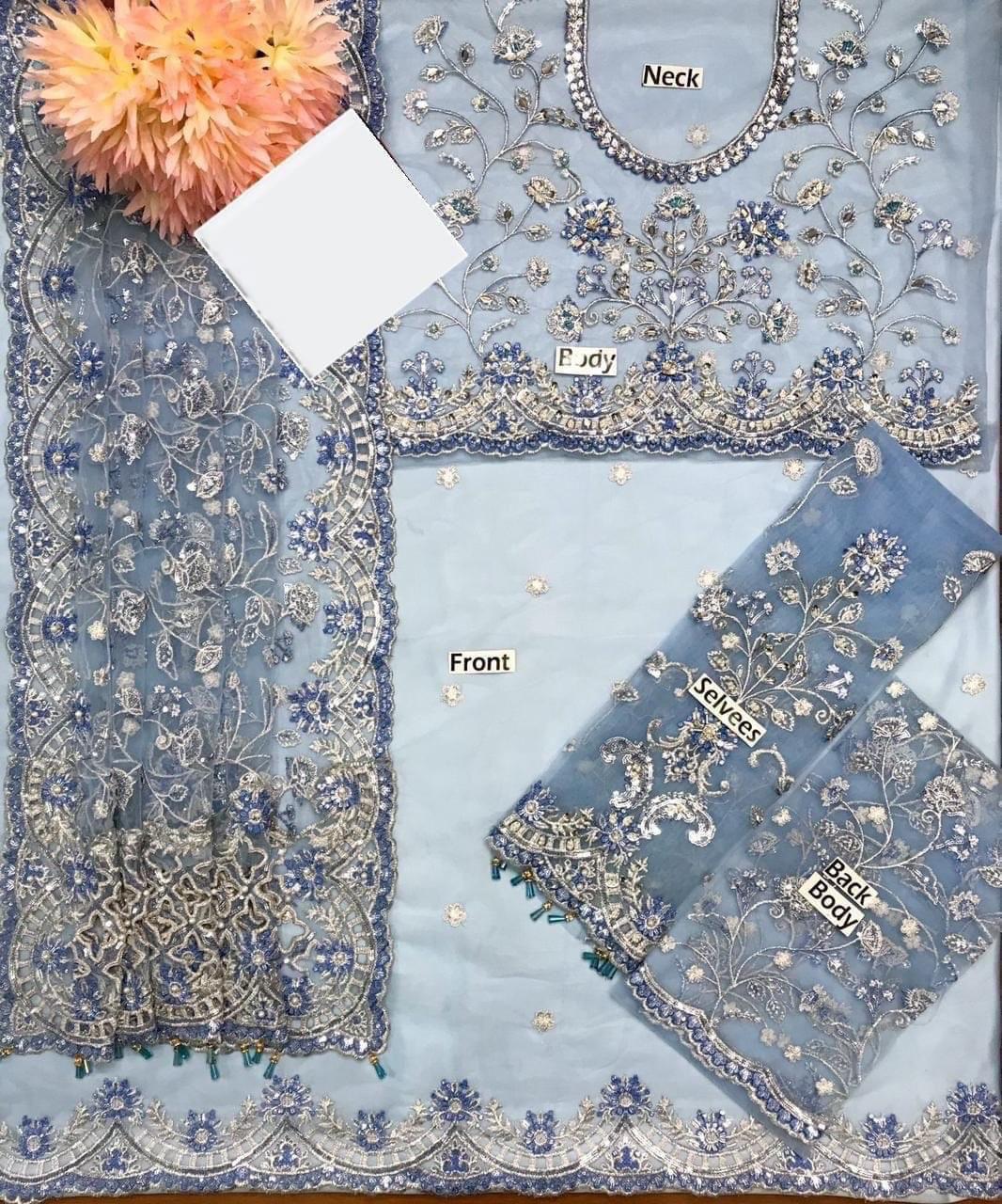 luxury net saree collection with heavy embroidery and adda work