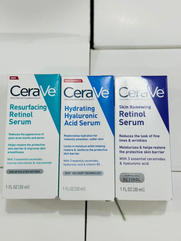 cerave resurfacing retinol serum anti-aging fading wrinkles improves pores gentle repair skin