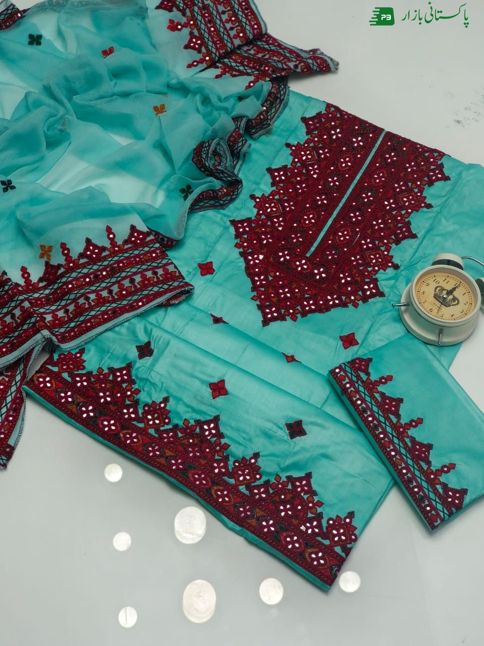 3 PC Unstitched Summer Collection S04