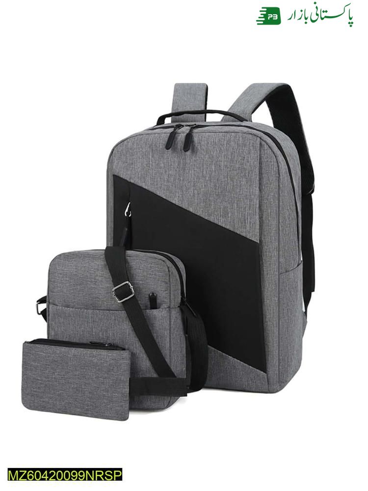 3 Pcs Laptop Bag With USB Port