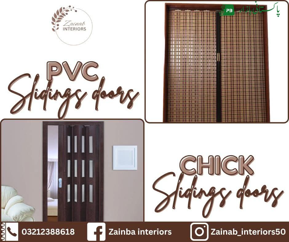 Pvc and chicks sliding door