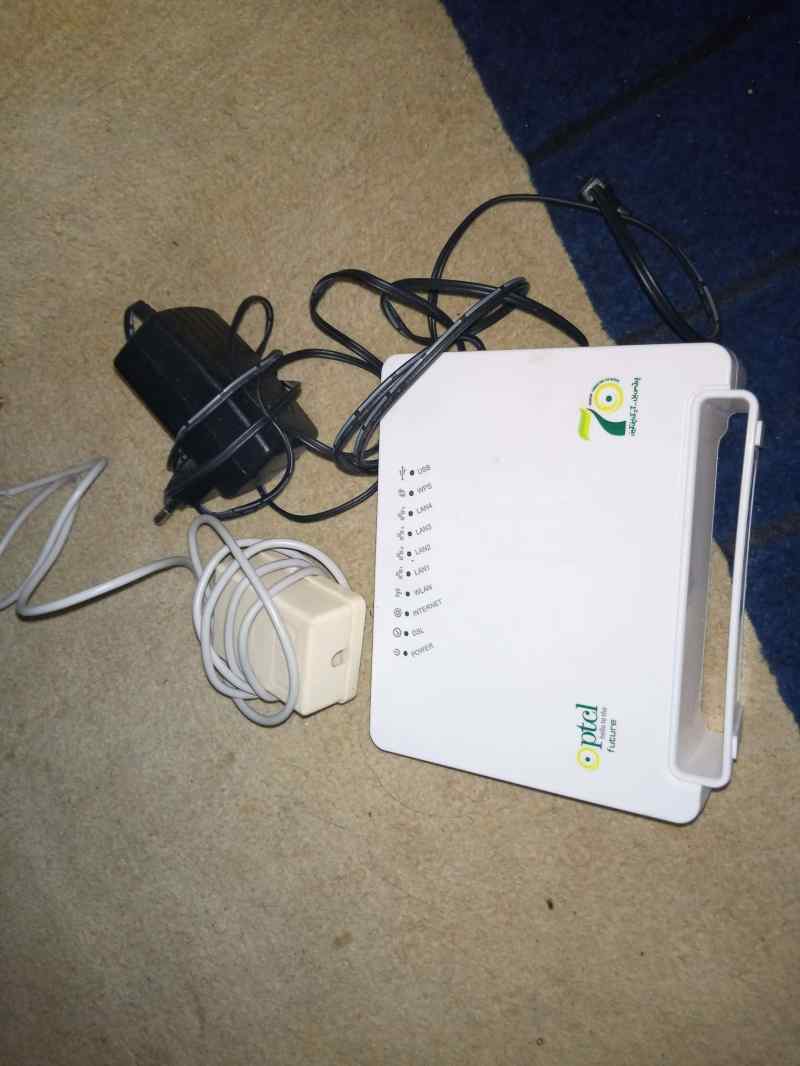 PTCL router with charger and cabel