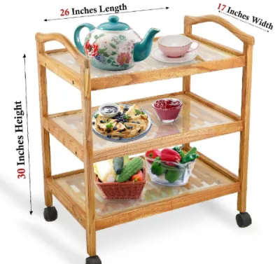 wooden tea trolley