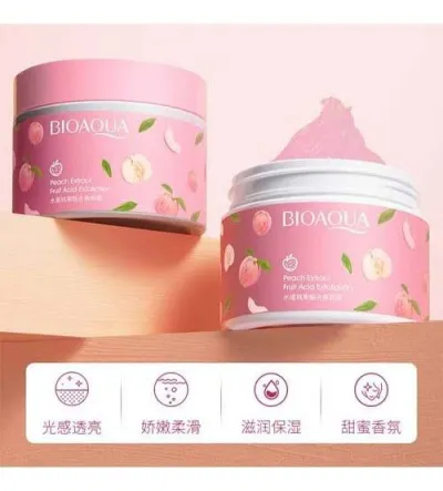 bioaqua peach extract fruit acid exfoliating face gel cream 140g