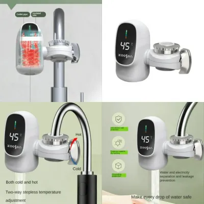 hot water heater faucet instant tankless fast heating tap faucet with led digital display for kitch