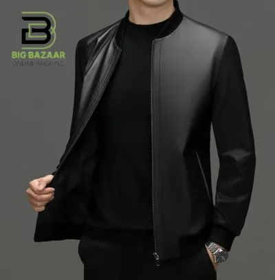 leather jacket with fleece
