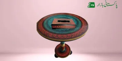 Handmade wooden Tissue box cover_ Naqasi painting